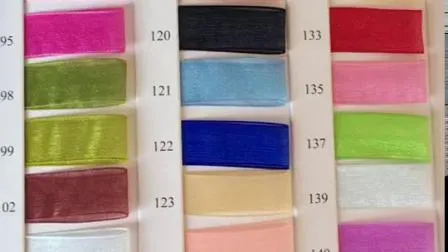 Queen Christmas Kunststoff-Blume, Glitzer, Schottenkaro, Dallas-Druck, Metallbedrucktes Organza-Thermotransferband und Bekleidungszubehör für Party, Ballon (OR7078)