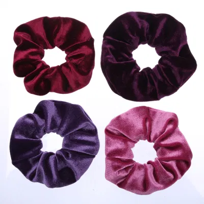 Buntes, elastisches Samt-Scrunchies-Pferdeschwanz-Haarband, 8 cm