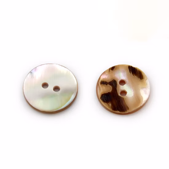Großhandel natürliche & weiße Farbe 16L 10mm 4 Löcher Abalone Muschelknopf