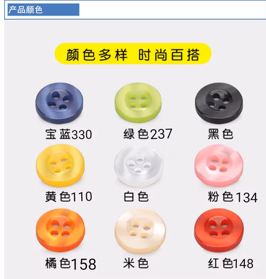 18L schlichtes Design Hemdknopf Herren′ S Harz transparent alle